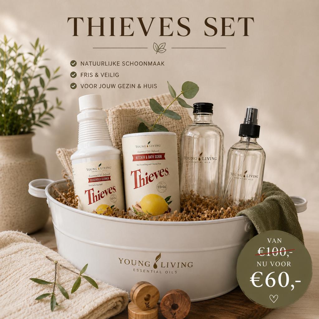 Thieves schoonmaakset young living, Eén persoon, Cadeaubon
