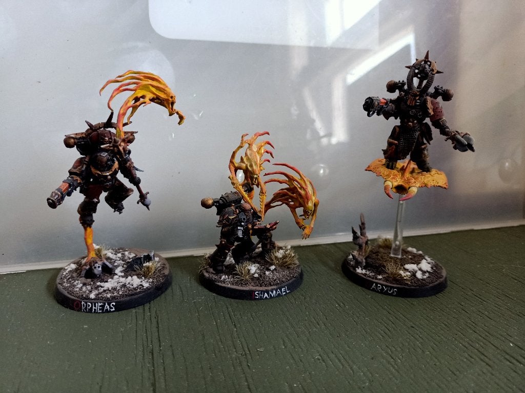 Chaos Space Marine Thousand Sons Sorcerers, Gebruikt, Figuurtje(s), Ophalen of Verzenden, Warhammer 40000