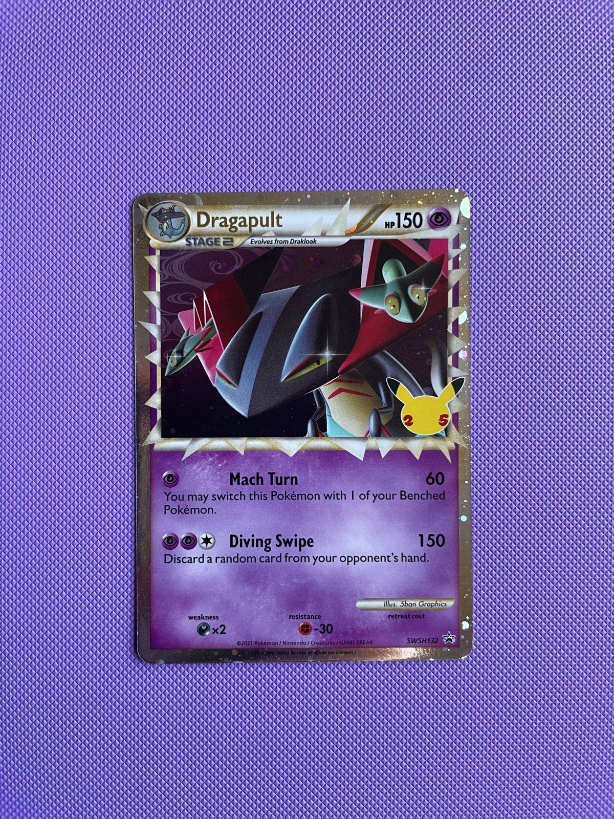 Pokémon Dragapult SWSH132 Celebrations Promo Kaart, Hobby en Vrije tijd, Verzamelkaartspellen | Pokémon, Ophalen of Verzenden
