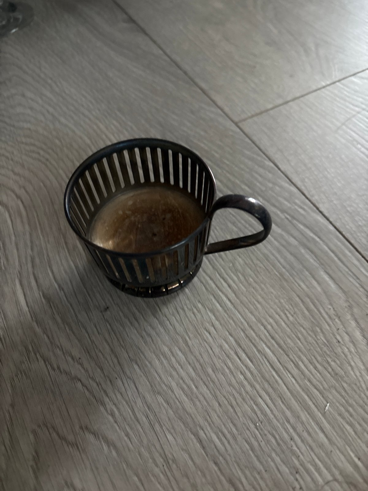 Vintage theeglashouder Douwe Egberts Hooijkaas zilver, Antiek en Kunst, Ophalen of Verzenden, Zilver
