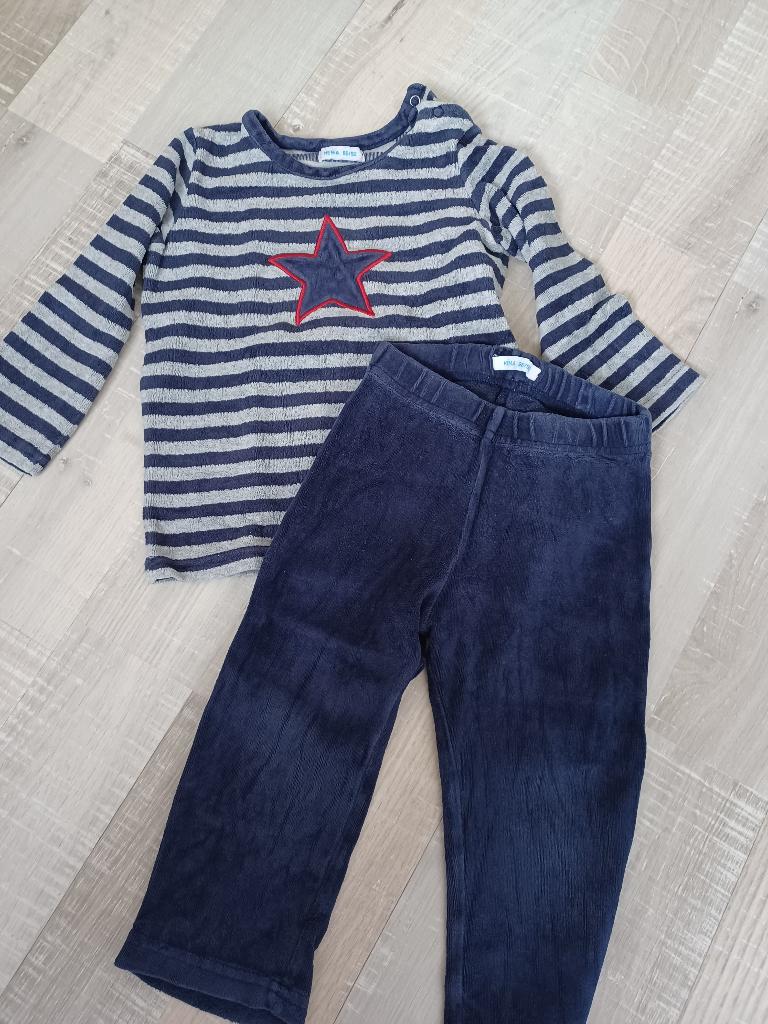 Stoere badstof pyama maat 86/92 Hema, Nacht- of Onderkleding, Gebruikt, Ophalen of Verzenden, Hema