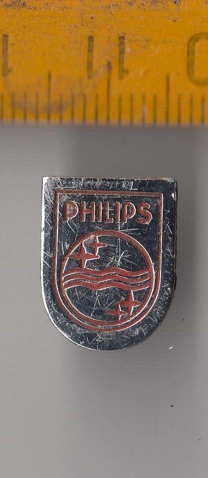 Philips Radio Logo embleem plastic schildje, Antiek en Kunst, Antiek | Tv's en Audio, Ophalen of Verzenden