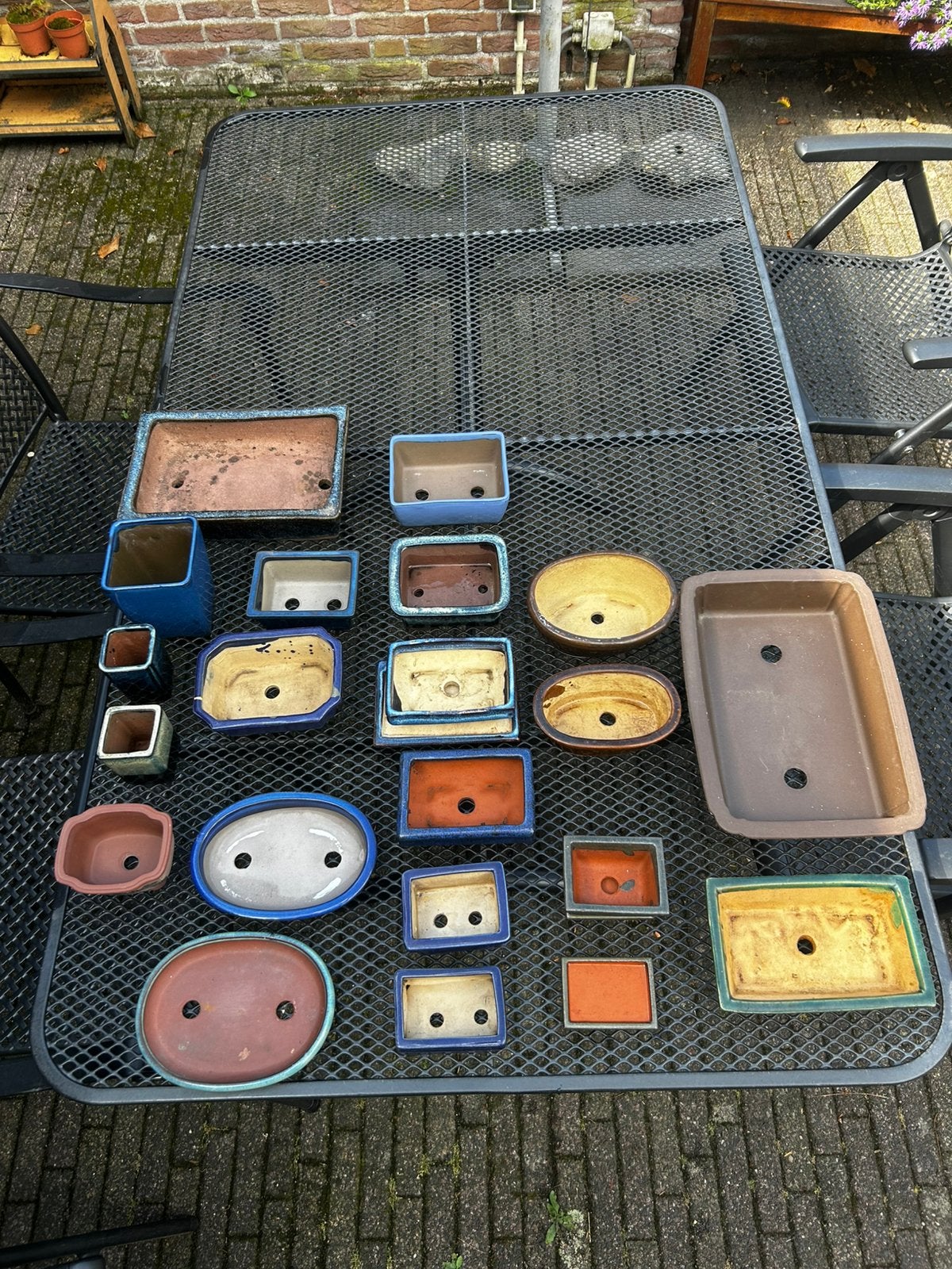 Terra potjes. Gebruikt, maar in nette staat., Steen, Gebruikt, Minder dan 30 cm, Minder dan 60 cm