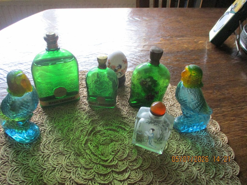 oude parfum flesjes, Ophalen of Verzenden, Miniatuur