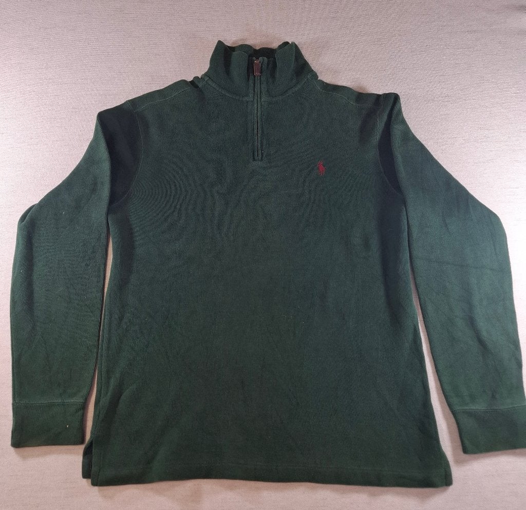 Polo Ralph Lauren trui met 1/4 rits – Groen, maat S, Verzenden, Groen, Maat 46 (S) of kleiner, Polo Ralph Lauren