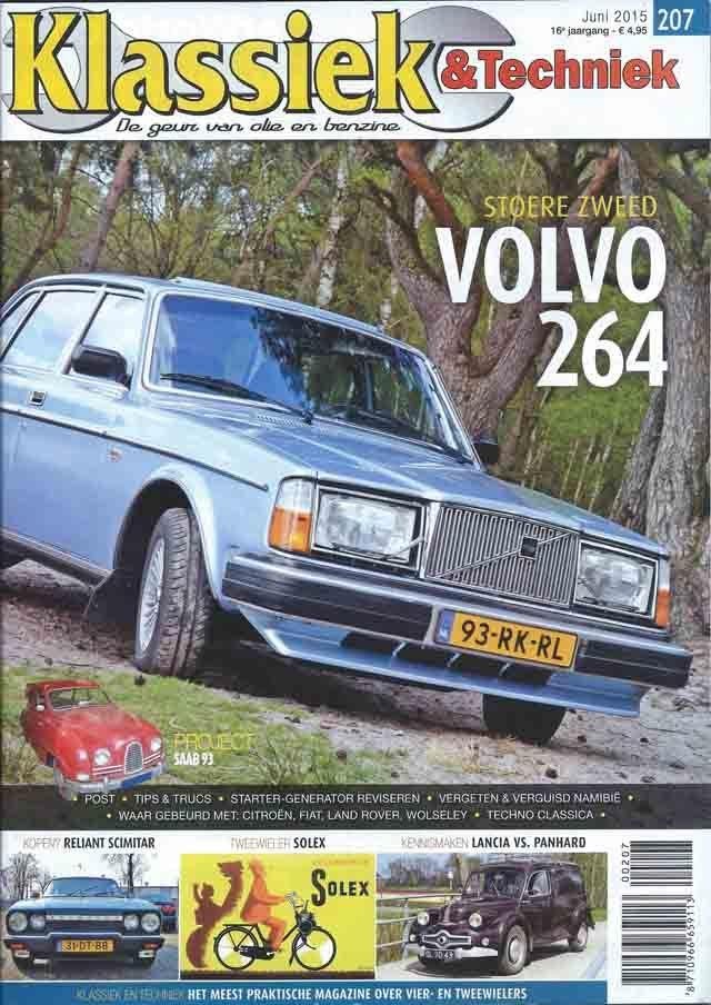 Klassiek & Techniek 207 2015 : Volvo 264 GLE - Panhard Dyna, Ophalen of Verzenden, Gelezen, Algemeen