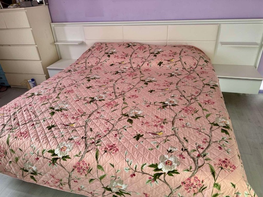 Tweepersoonsbed frame 200x180 wit hout met nachtkastjes, Ophalen, Gebruikt, Wit, Tweepersoons