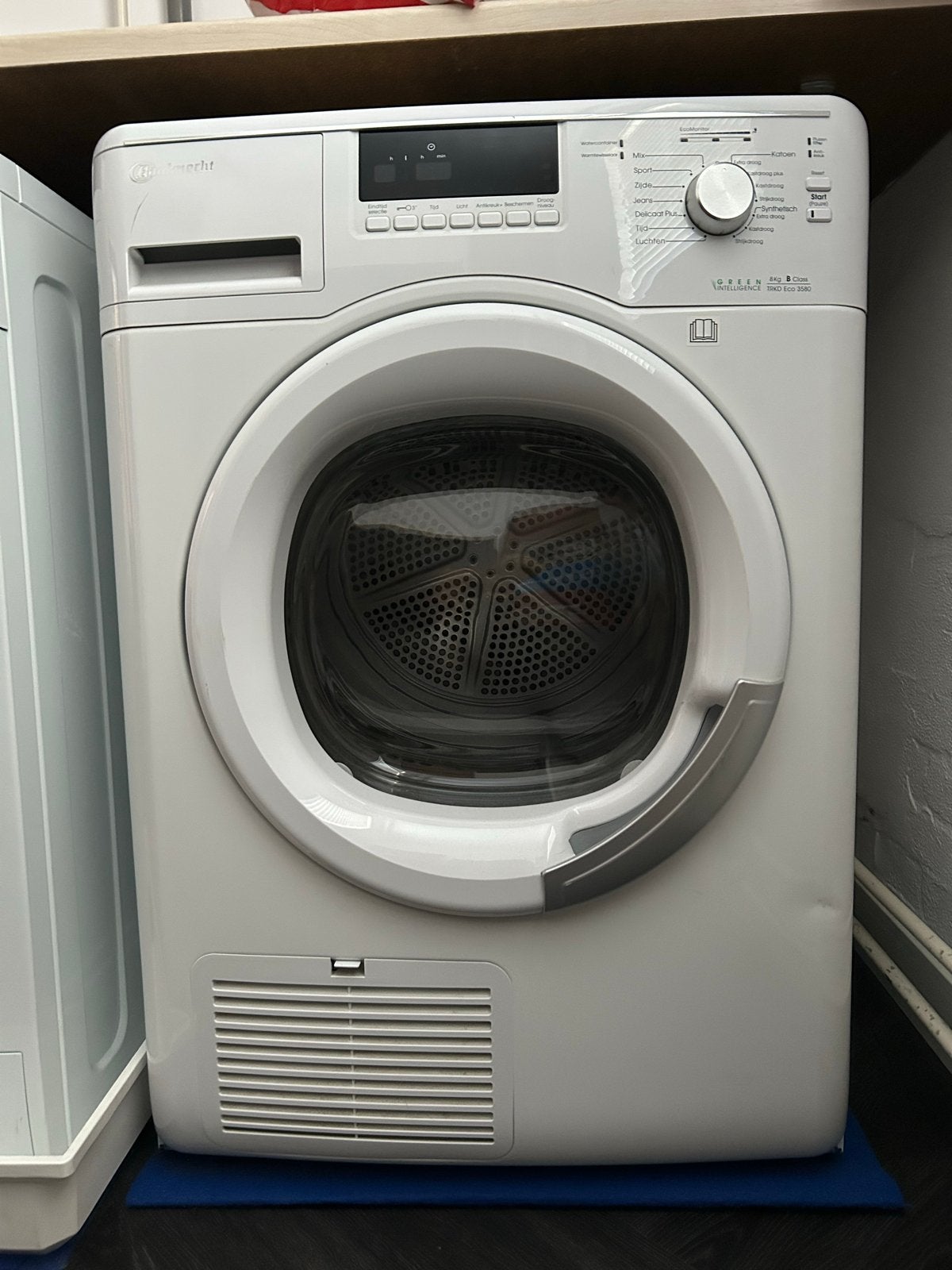 Bauknecht Condensdroger 8kg - Energieklasse B, Ophalen, Wolprogramma, Gebruikt, 8 tot 10 kg