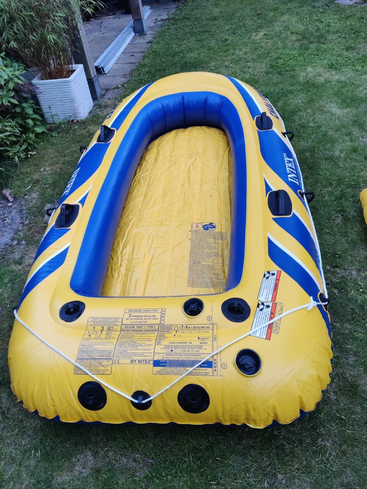 Intex Challenger 3 Opblaasboot met Peddels, Watersport en Boten, Peddels, Ophalen, Gebruikt
