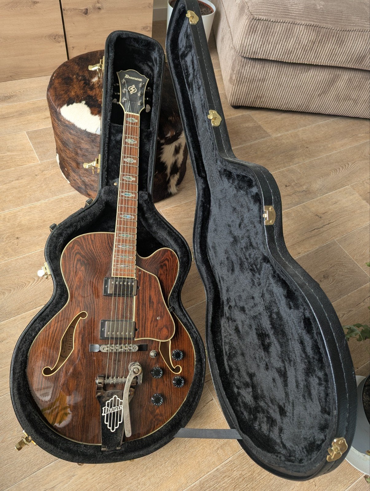 Ibanez AFS85T Hollow Body Gitaar inclusief koffer, Muziek en Instrumenten, Ophalen, Zo goed als nieuw, Hollow body, Ibanez