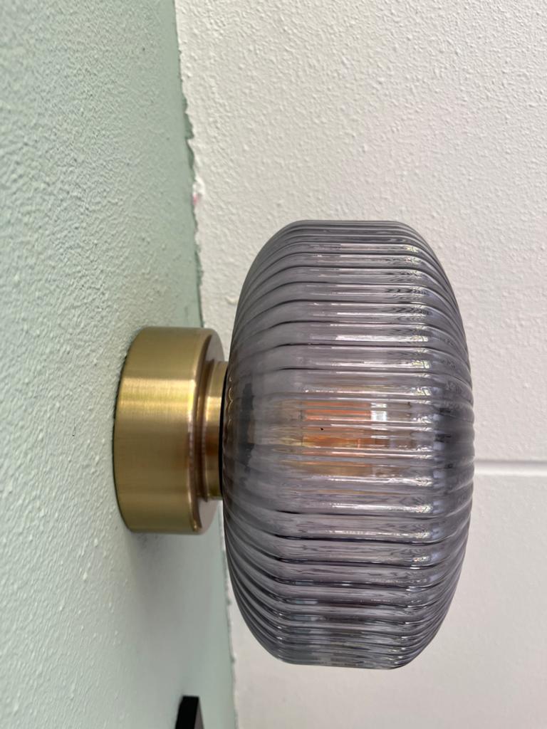 IKEA Solklint Plafondlamp / Wandlamp, Ophalen of Verzenden, Zo goed als nieuw, Glas