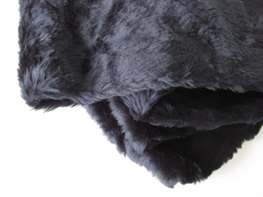 Lap stof teddy / borg donkerblauw 1,40 meter x 125 cm, Overige materialen, Blauw, 120 cm of meer, Nieuw