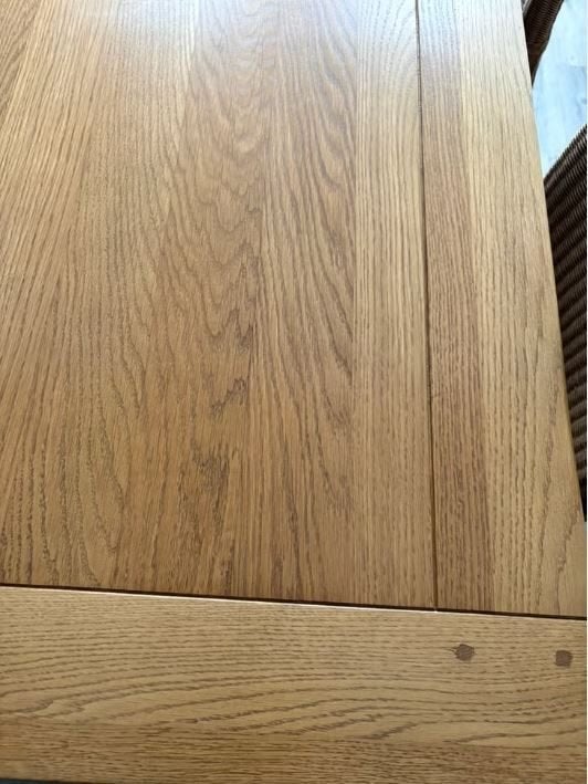 NU OF NOOIT: Moderne en elegante eiken eethoek te koop., Huis en Inrichting, Ophalen, Eikenhout, Nieuw, 50 tot 100 cm