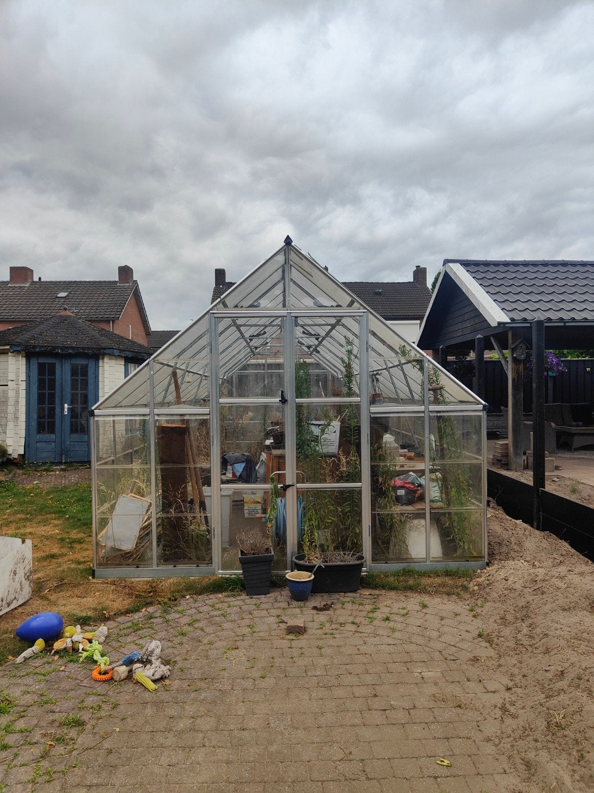 Ruime kweekkas van aluminium en polycarbonaat (2023), Tuin en Terras, Kassen, Ophalen, Polycarbonaat, Kweekkas, Zo goed als nieuw