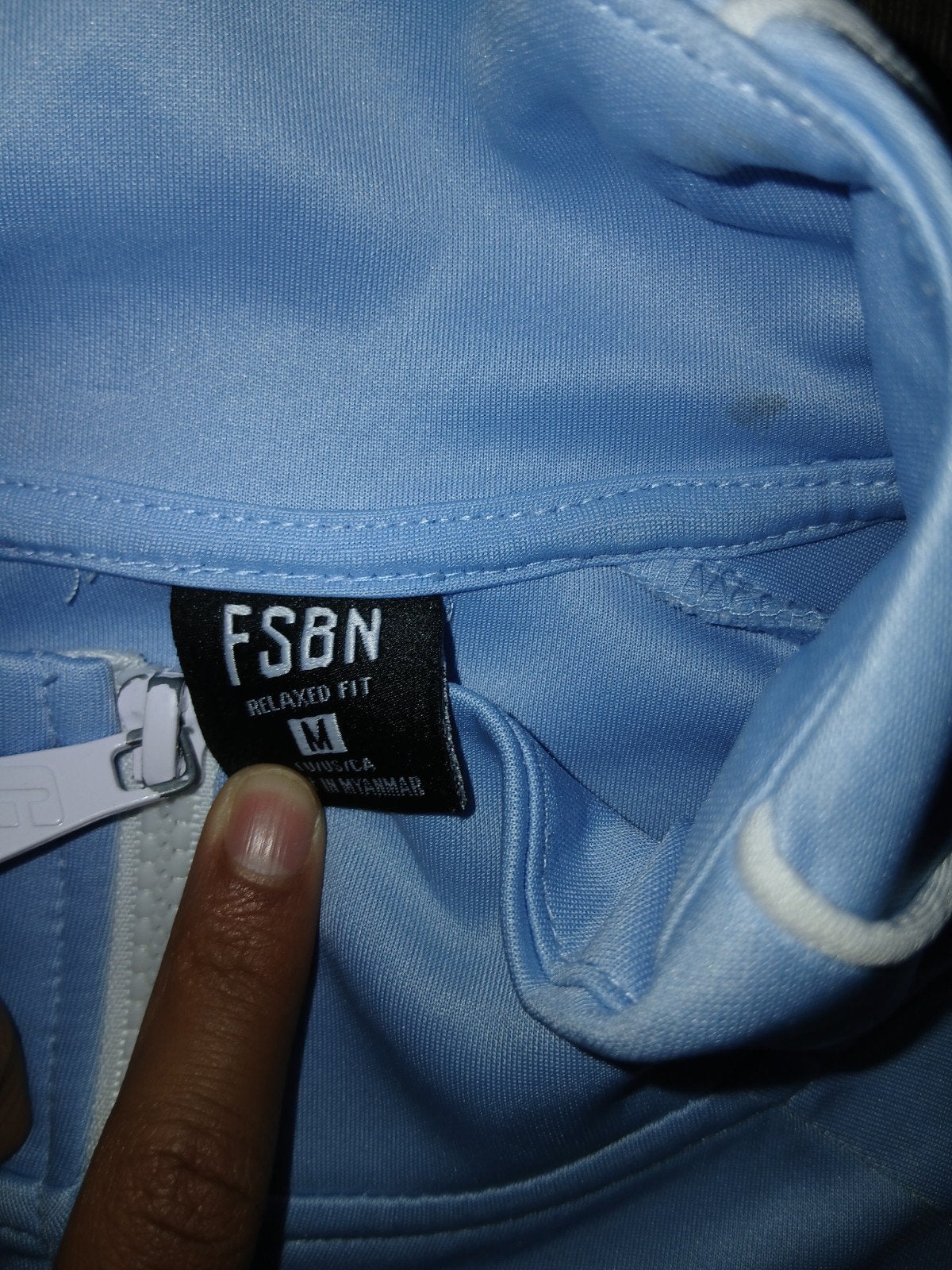FSBN Lichtblauwe en Witte Trainingsjas Maat M, Ophalen of Verzenden, Zo goed als nieuw, FSBN