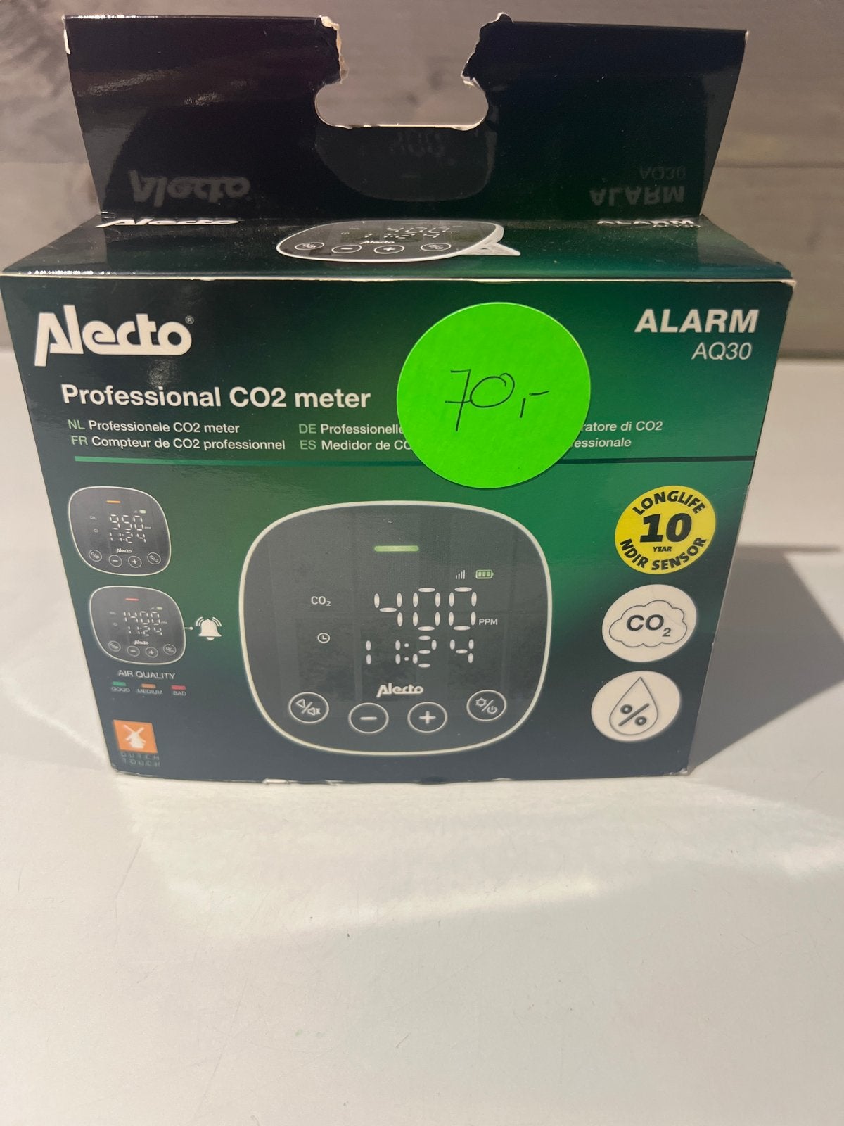 Alecto Professional CO2 meter AQ30 - Nieuw in doos, N, N, Nieuw, Ophalen of Verzenden