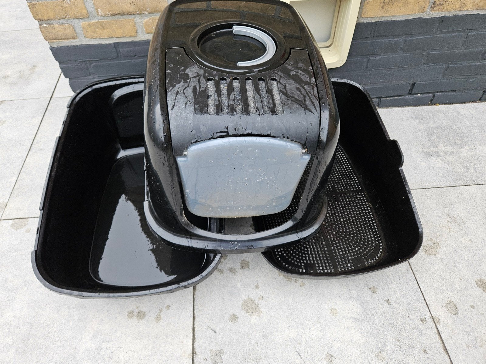 Peewee Kattenbak Ecodome - Bak - 68,5x51x36 cm Zwart, Dieren en Toebehoren, Ophalen, Gebruikt, Gesloten