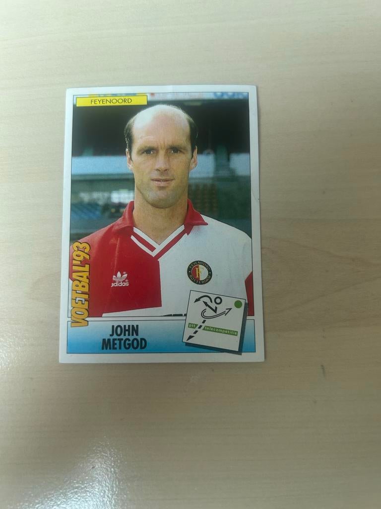 Panini Voetbal '93 Plaatje John Metgod Feyenoord, Hobby en Vrije tijd, Stickers en Plaatjes, Ophalen of Verzenden, Zo goed als nieuw