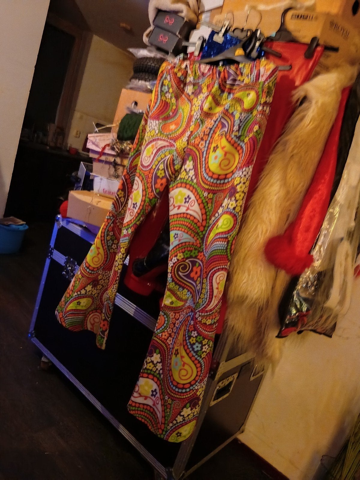 Carnaval Flower Power Broek Maat L, Ophalen, Carnaval, Maat 42/44 (L), Kleding