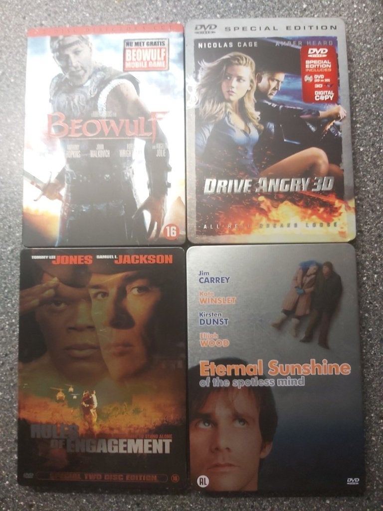 SETJE VAN 4 DVD STEELBOOKS, Alle leeftijden, Ophalen of Verzenden, Gebruikt