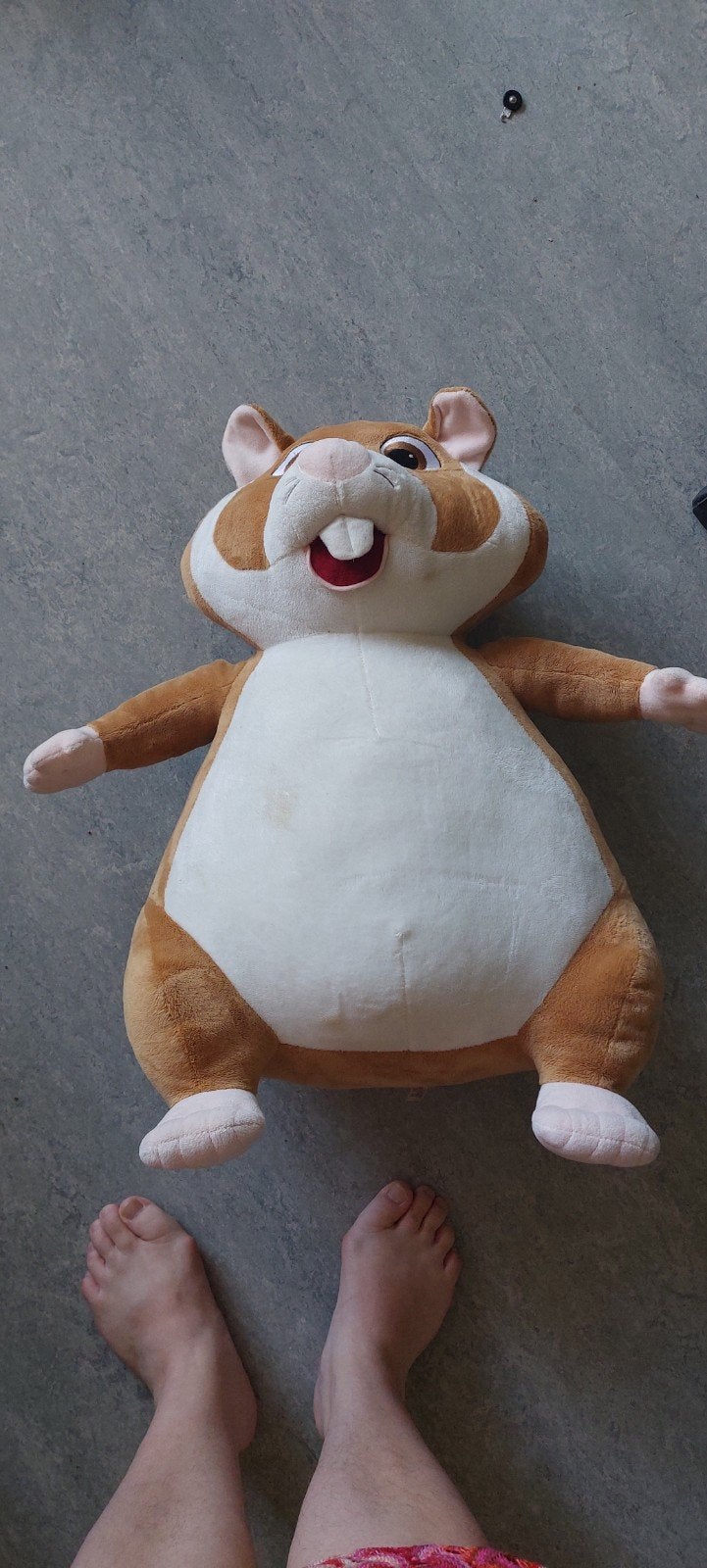 Grote Hamster Knuffel met Vlek, Ophalen