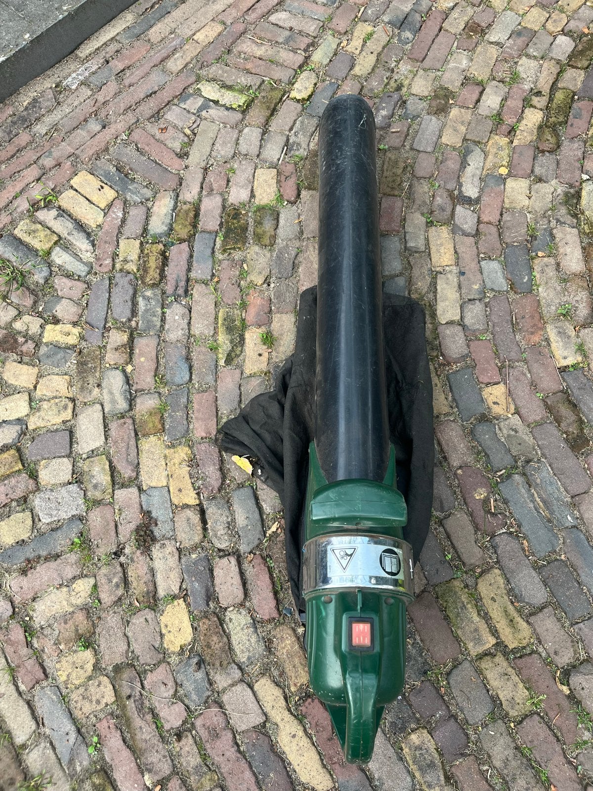 Bladblazer/bladzuiger met opvangzak, Gebruikt, Handgedragen, Ophalen of Verzenden, Met opvangzak