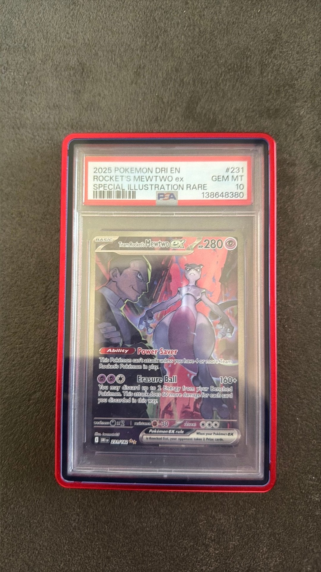 Team rockets mewtwo #231 PSA 10, Ophalen of Verzenden, Zo goed als nieuw