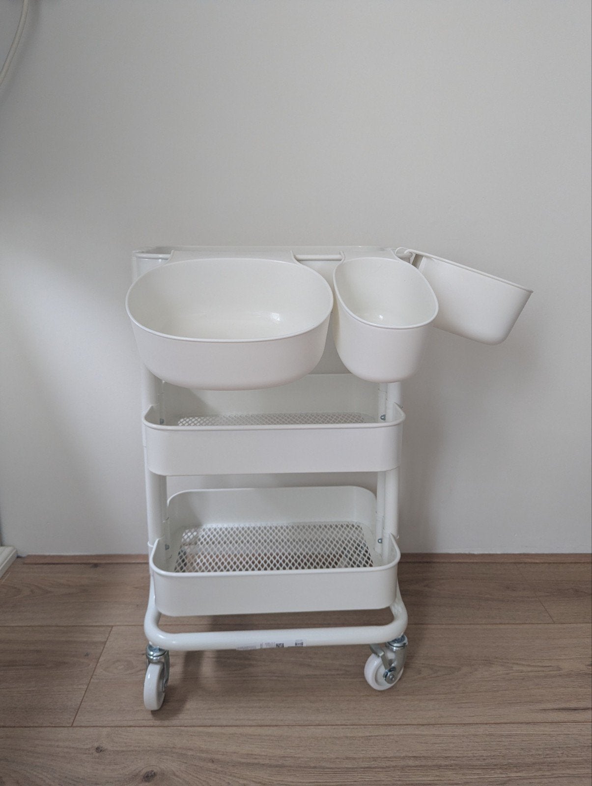 IKEA RÅSKOG Wit met SUNNERSTA bakjes - Borstvoedingscaddy, Ophalen