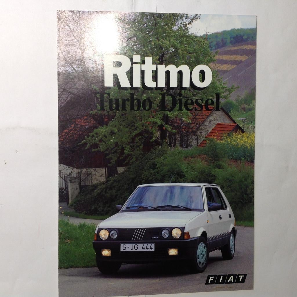 Fiat Ritmo Turbo Diesel folder Duits 6 blz 1986, Ophalen of Verzenden, Nieuw, Overige merken