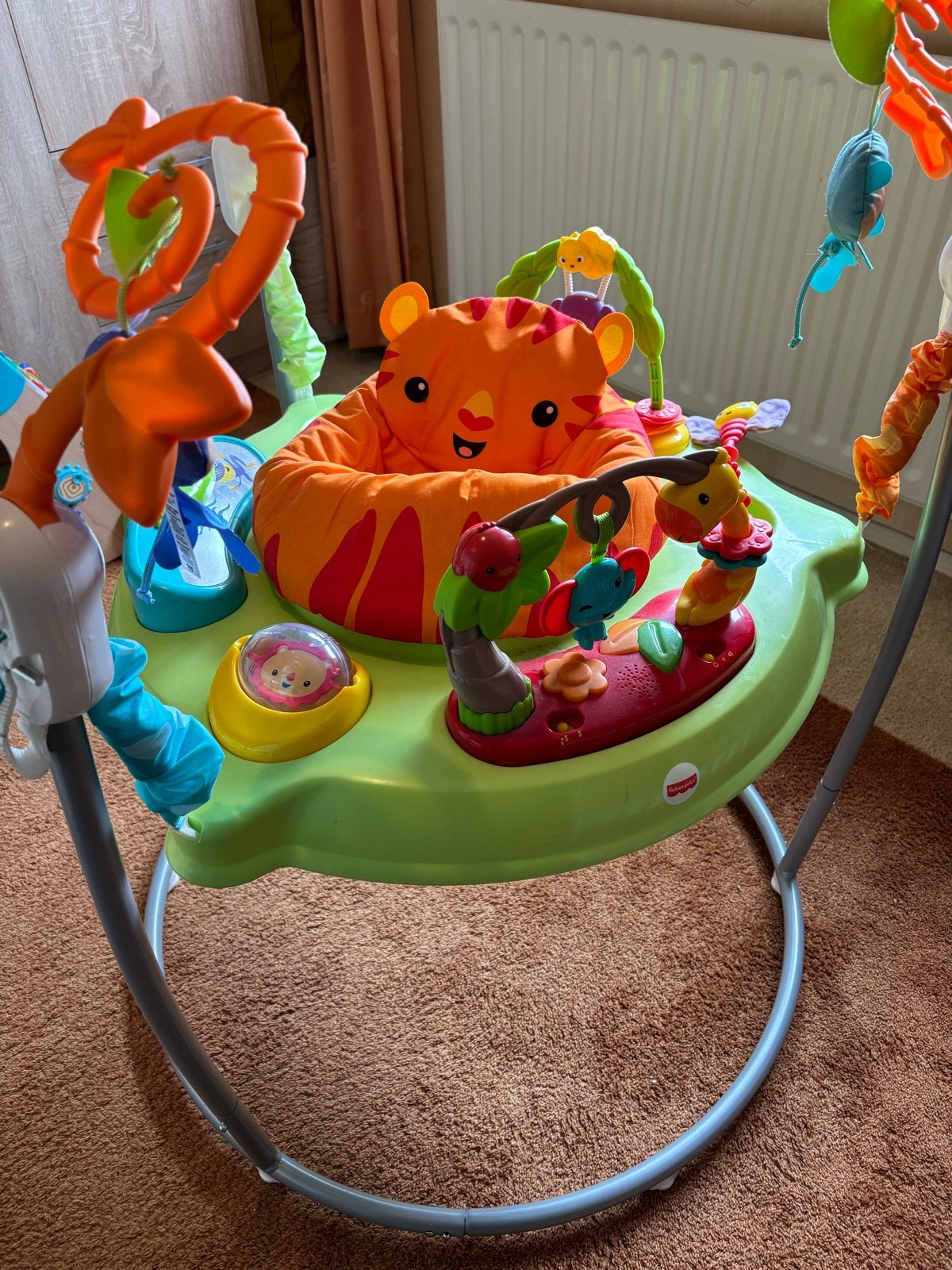 Fisher-Price Jumperoo Roarin' Rainforest Wipstoel, Ophalen, Fisher-Price, Wipstoel, Met gordel(s) of riempje(s)