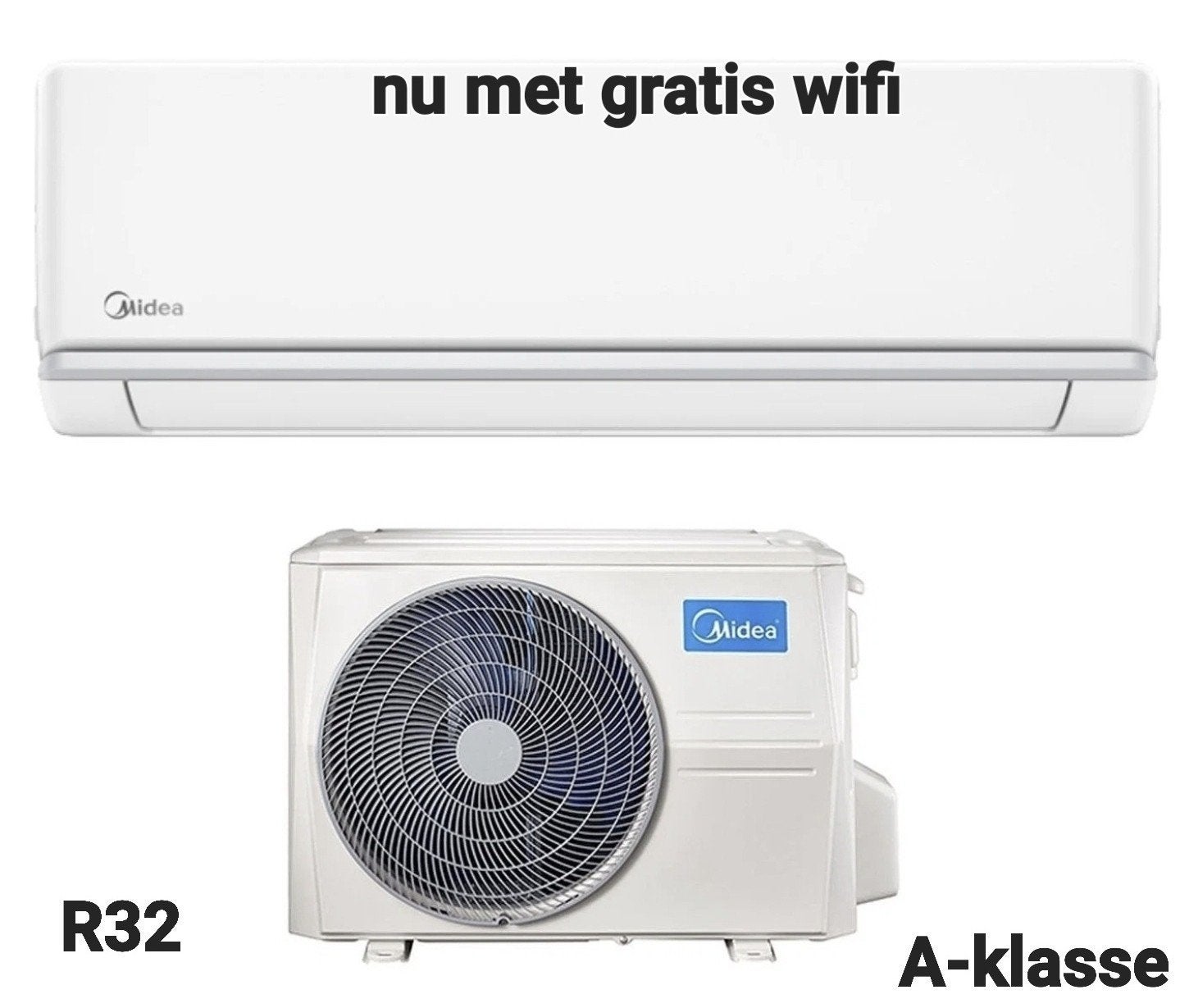 Midea Airco 3.5 kW met WiFi, Witgoed en Apparatuur, Ophalen, Koelen en Ontvochtigen, Nieuw, Afstandsbediening