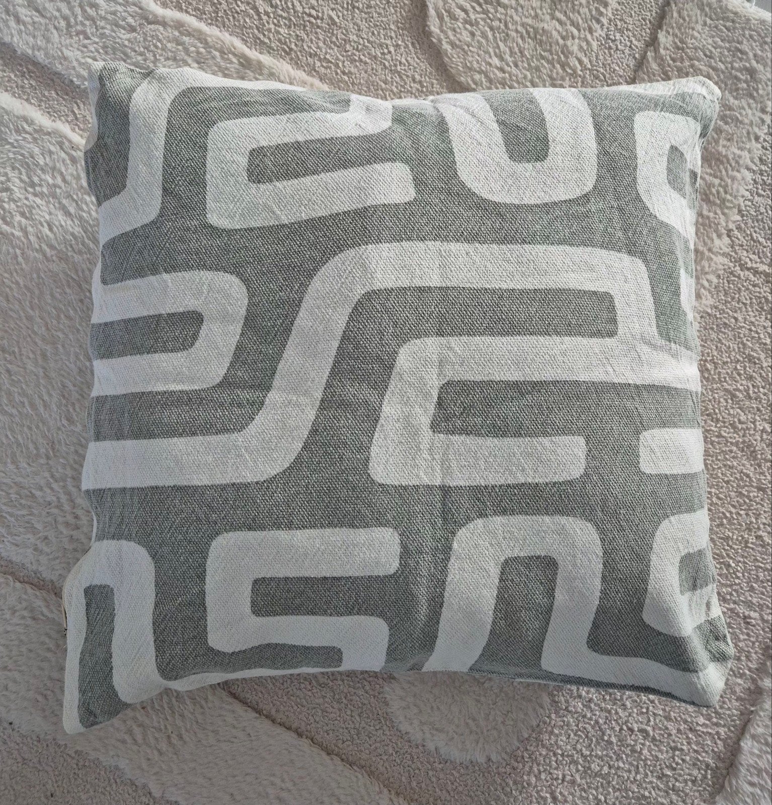 Canvas kussenhoes HM HOME, Overige merken, Met print, Ophalen of Verzenden, Zo goed als nieuw