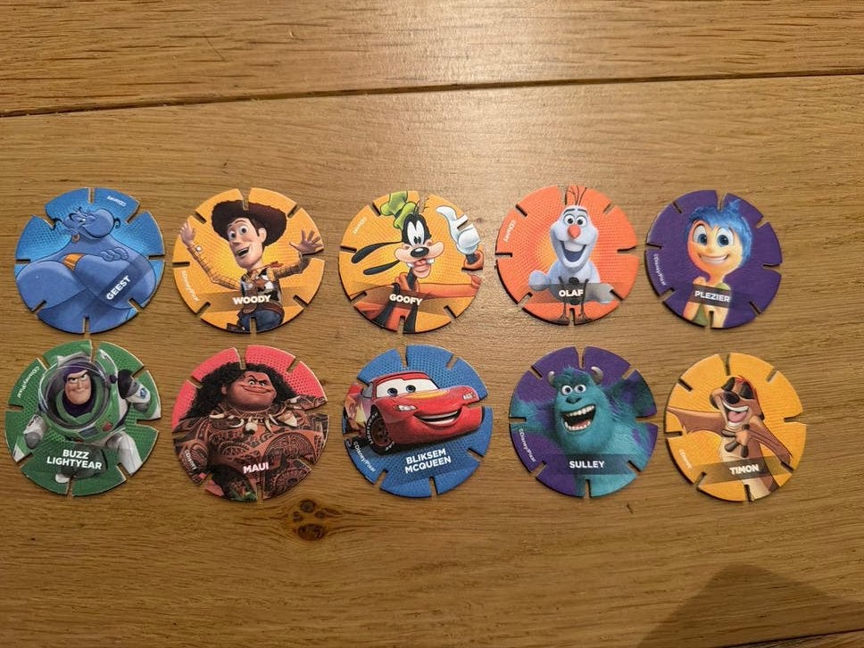 10 verschillende Disney Diskeyz Albert Heijn spaaractie, Verzamelen, Albert Heijn, Ophalen of Verzenden