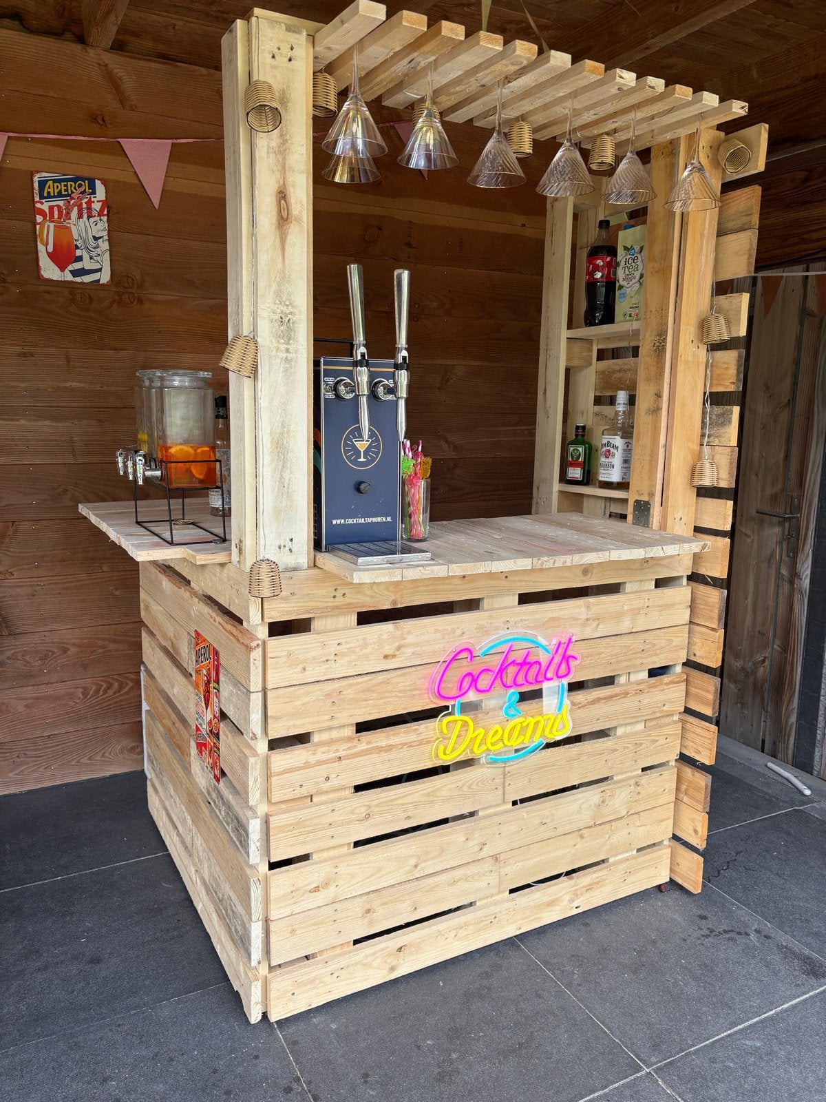 Handgemaakte Pallet Bar cocktailbar, Ophalen, Gebruikt