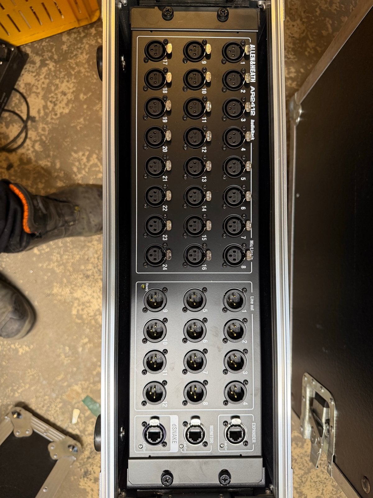 Allen&Heath SQ5 met Dante kaart en Stagerack, Ophalen of Verzenden, Gebruikt, 20 kanalen of meer, Microfooningang