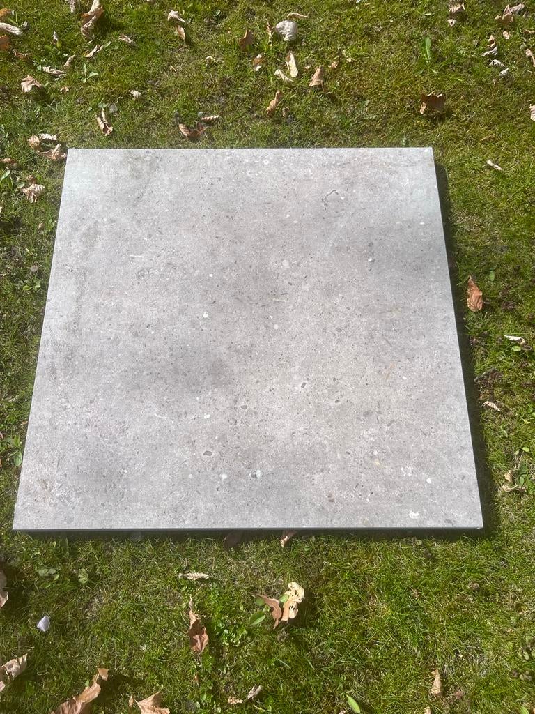 Keramische tuintegels grijs 60x60x3 cm - 4,68 m² (13 st.), Ophalen, Keramiek, Zo goed als nieuw, Minder dan 5 m²
