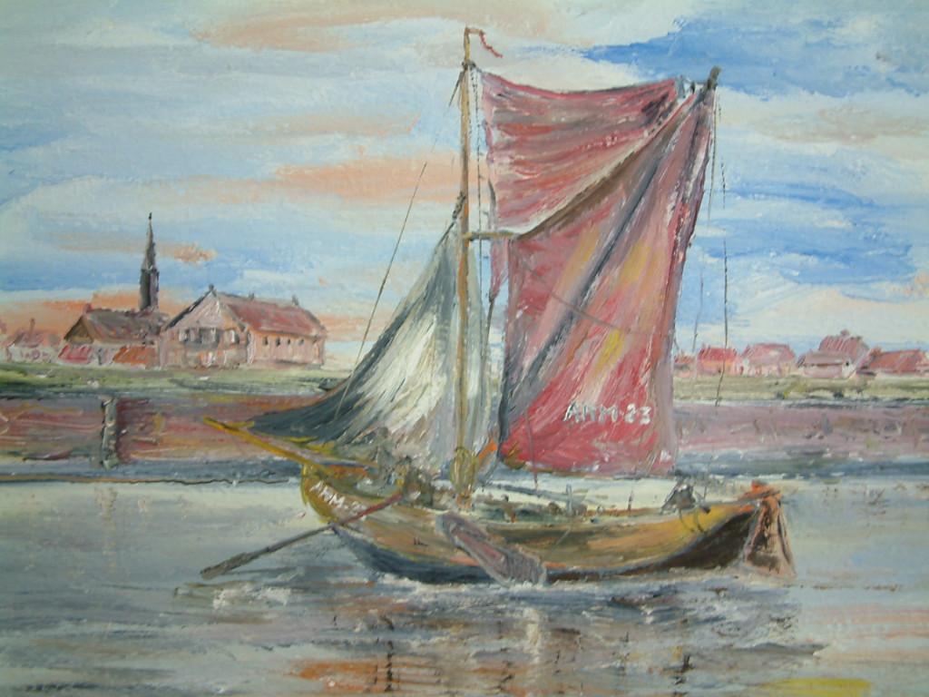 hoogaars  Arm 23  Jac Caljouw  schilderijen Arnemuiden, Ophalen of Verzenden