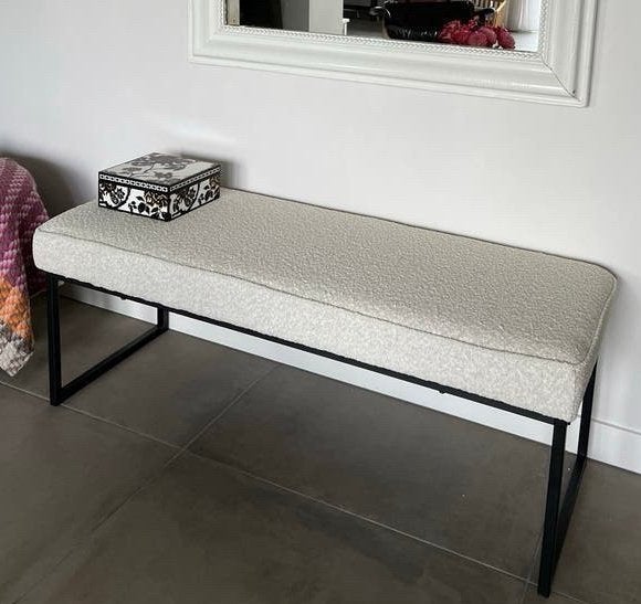 Halbankje / Sidetable / Eettafelbank 120x45x45 cm, Ophalen, 125 cm of meer, Zo goed als nieuw, Stof