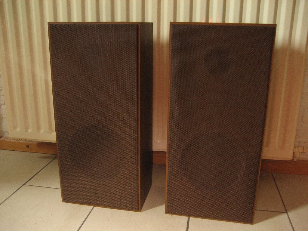 Siemens two way system speakers wood vintage, Ophalen, Gebruikt, 60 tot 120 watt, Overige merken