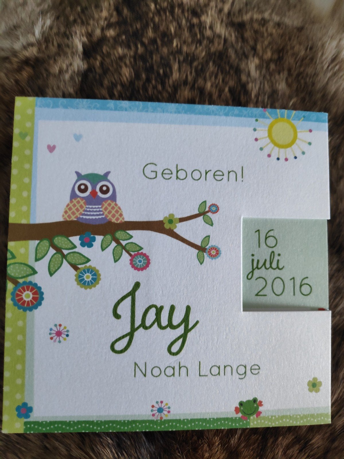 Gaaf geboortekaartje, Verzamelen, Geboortekaartjes en Visitekaartjes, Ophalen, 2000 tot heden