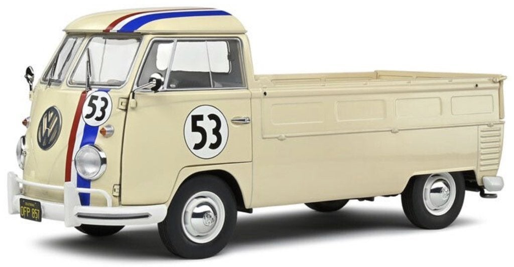 volkswagen t1 pickup 1950 herbie livery nummer 53 nieuw 1:18, Ophalen, Nieuw, Auto, Solido
