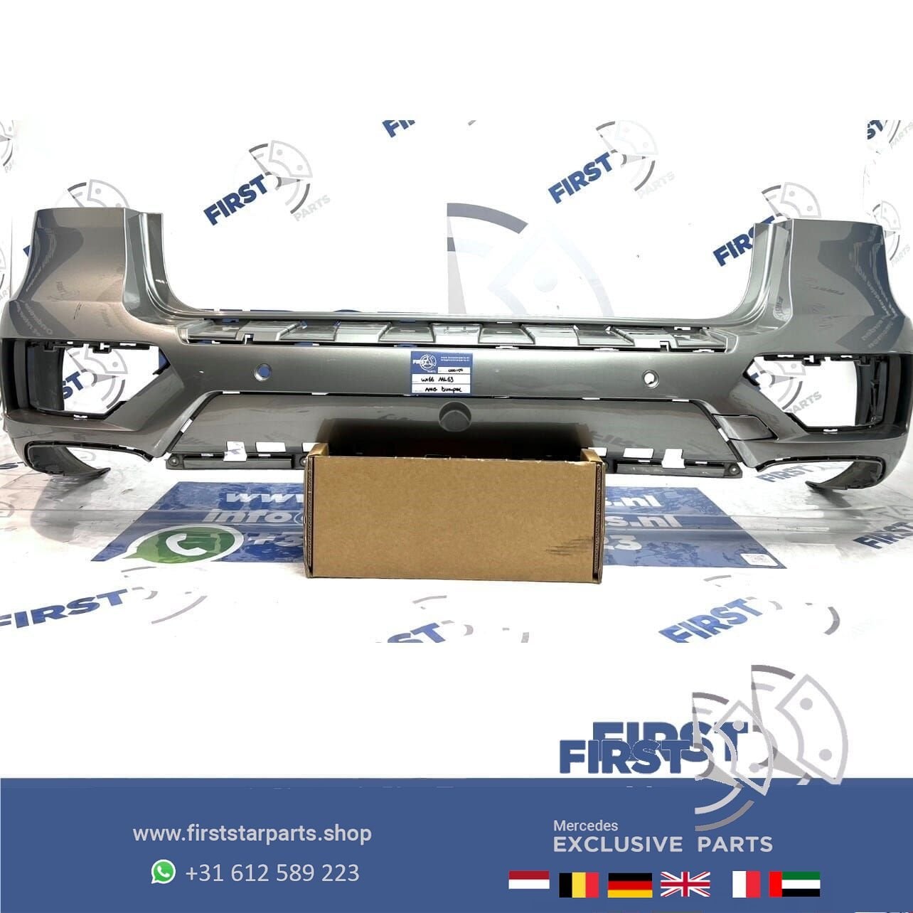 W166 ML63 AMG ACHTERBUMPER Mercedes ML Klasse 2011-2015 A166, Gebruikt, -, Ophalen of Verzenden, Achter