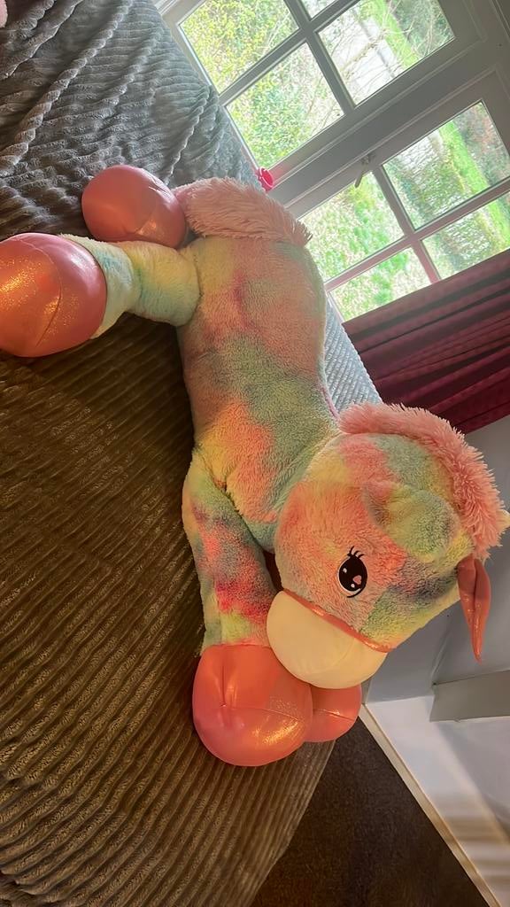 Mega grote knuffel unicorn, Ophalen, Zo goed als nieuw, Paard