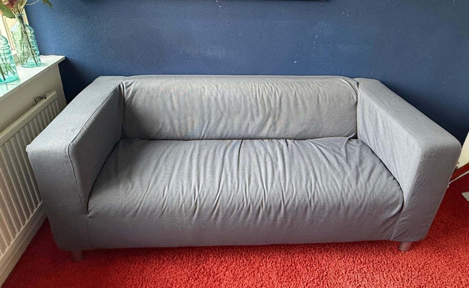IKEA Klippan 2-zitsbank Vissle grijs, Ophalen, Gebruikt, 150 tot 200 cm, Tweepersoons