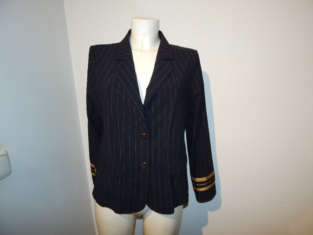 Studio Anneloes travel stof jasje gouden accenten officierXL, Studio Anneloes, Verzenden, Zwart, Maat 46/48 (XL) of groter
