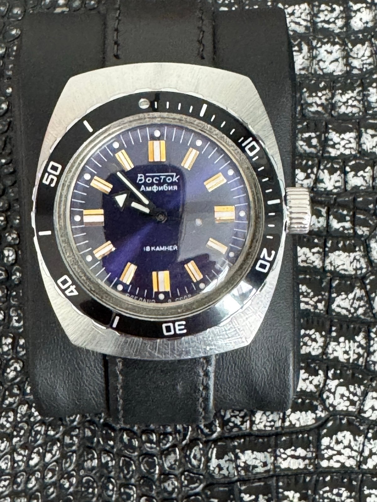 Vintage Vostok Amfibia duikhorloge Top - Zeldzaam model, Ophalen of Verzenden, Gebruikt