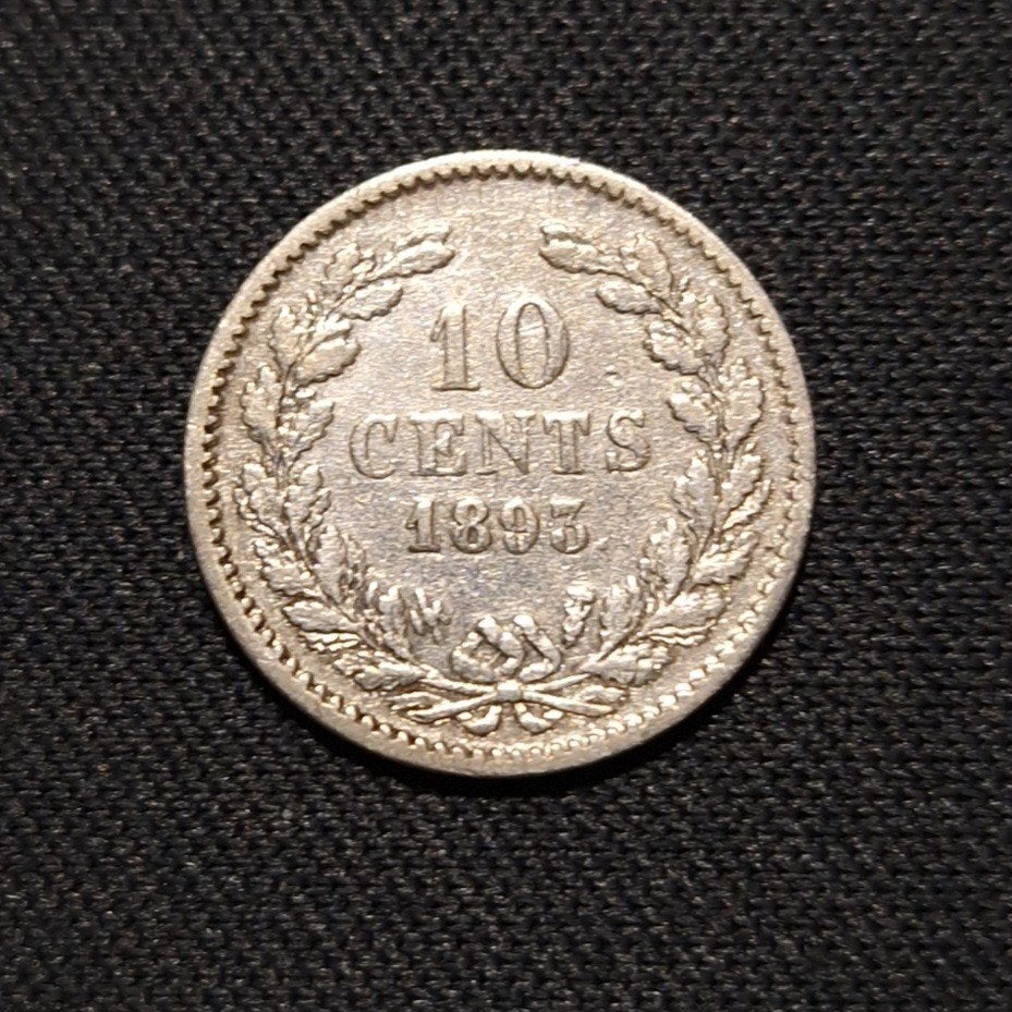 10 cent 1893, Verzenden, Zilver, 10 cent, Koningin Wilhelmina