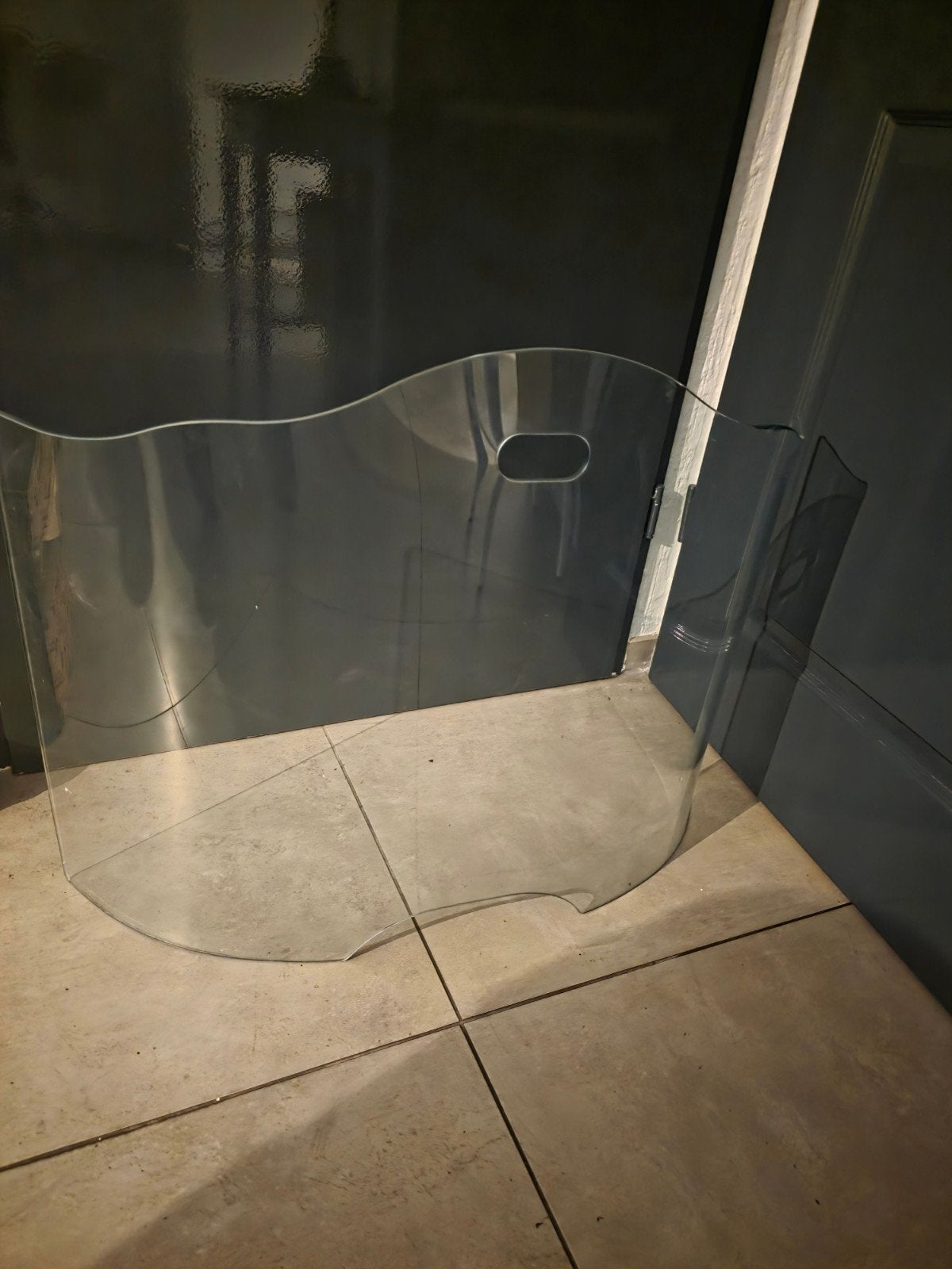 Openhaard beschermer glas, Ophalen, Gebruikt