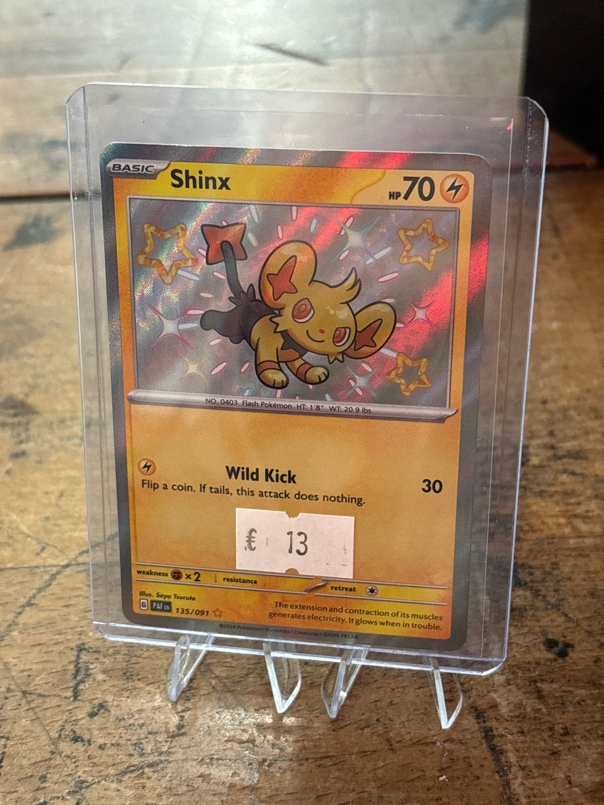 Pokémon Shinx 135/091 Reverse Holo - Zo goed als nieuw, Ophalen of Verzenden, Zo goed als nieuw, Losse kaart, Foil