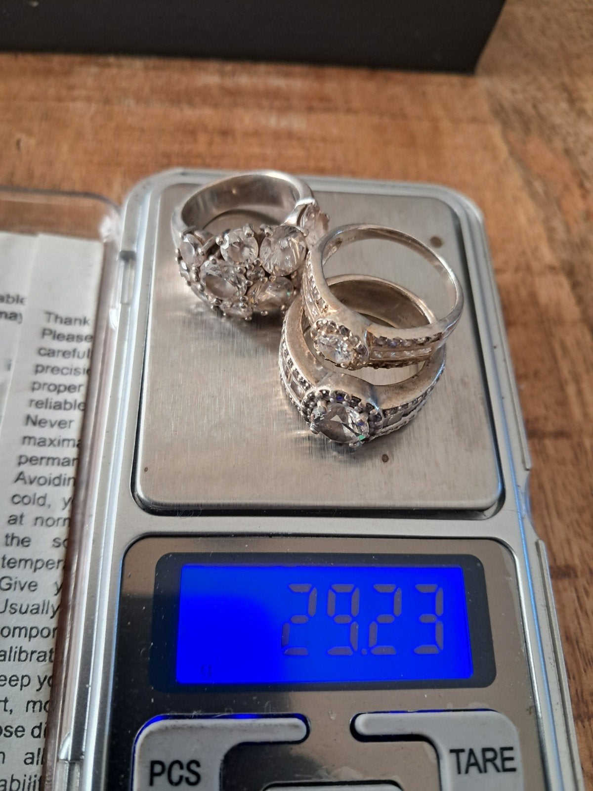 3 zware zilveren ringen 2x ti-sento 29,23gram, Ophalen of Verzenden, Zilver, Zilver, Dame